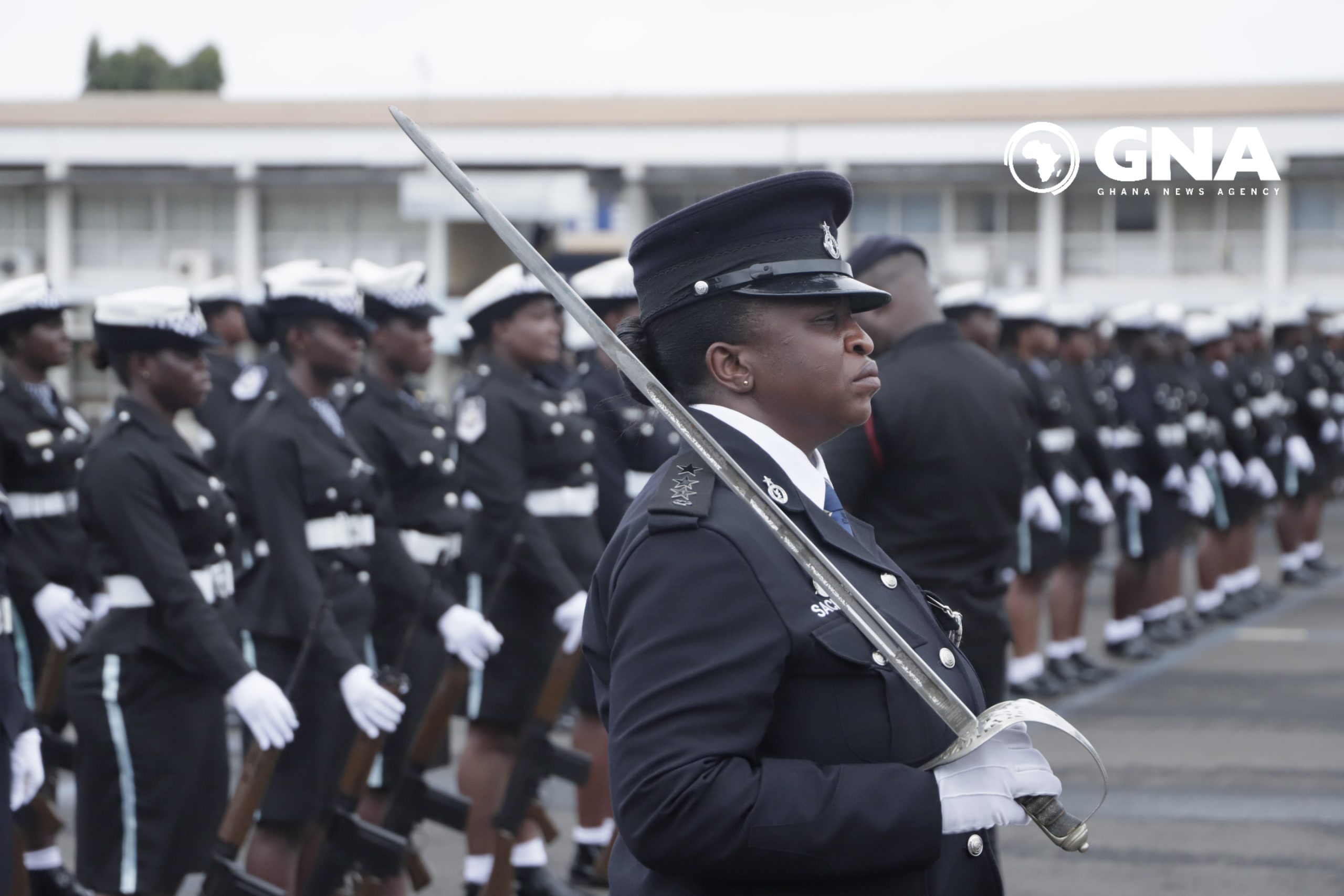 Ghana Police Holds All female Parade Honours First Female Recruits 