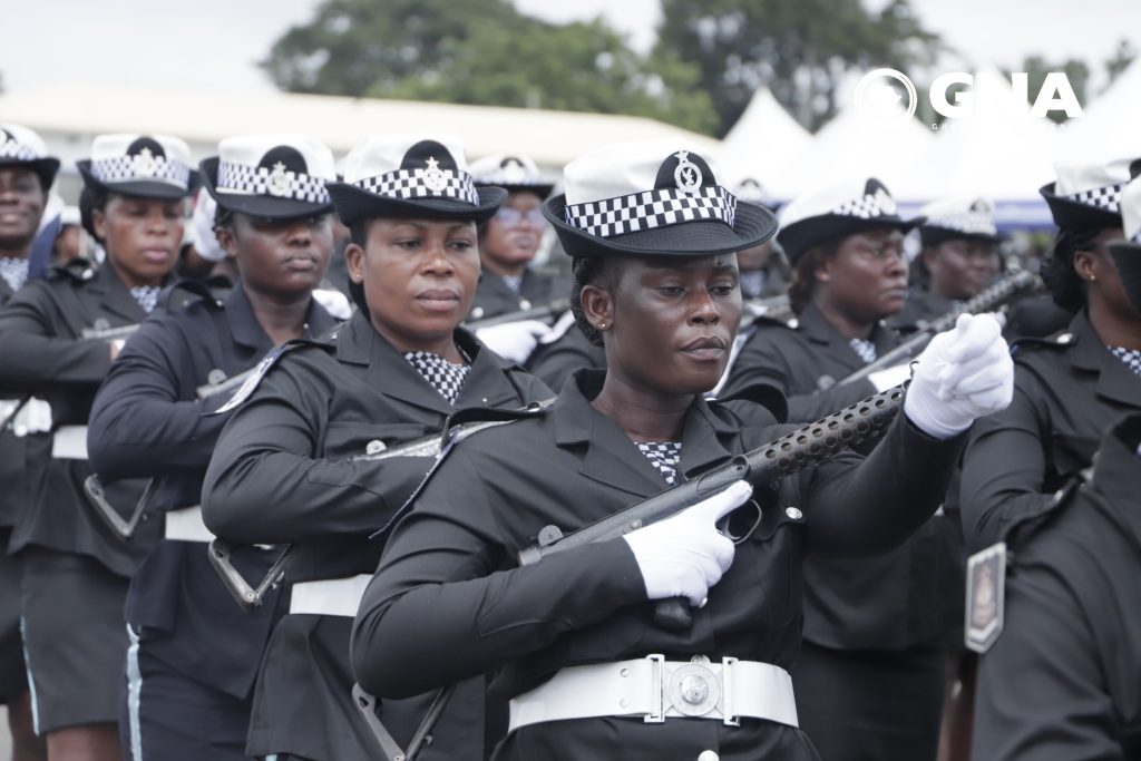 Ghana Police Holds All female Parade Honours First Female Recruits 