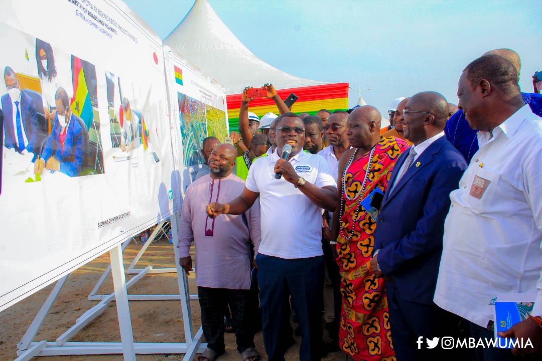 Tema Motorway Roundabout: Veep cuts sod for Phase Two construction ...