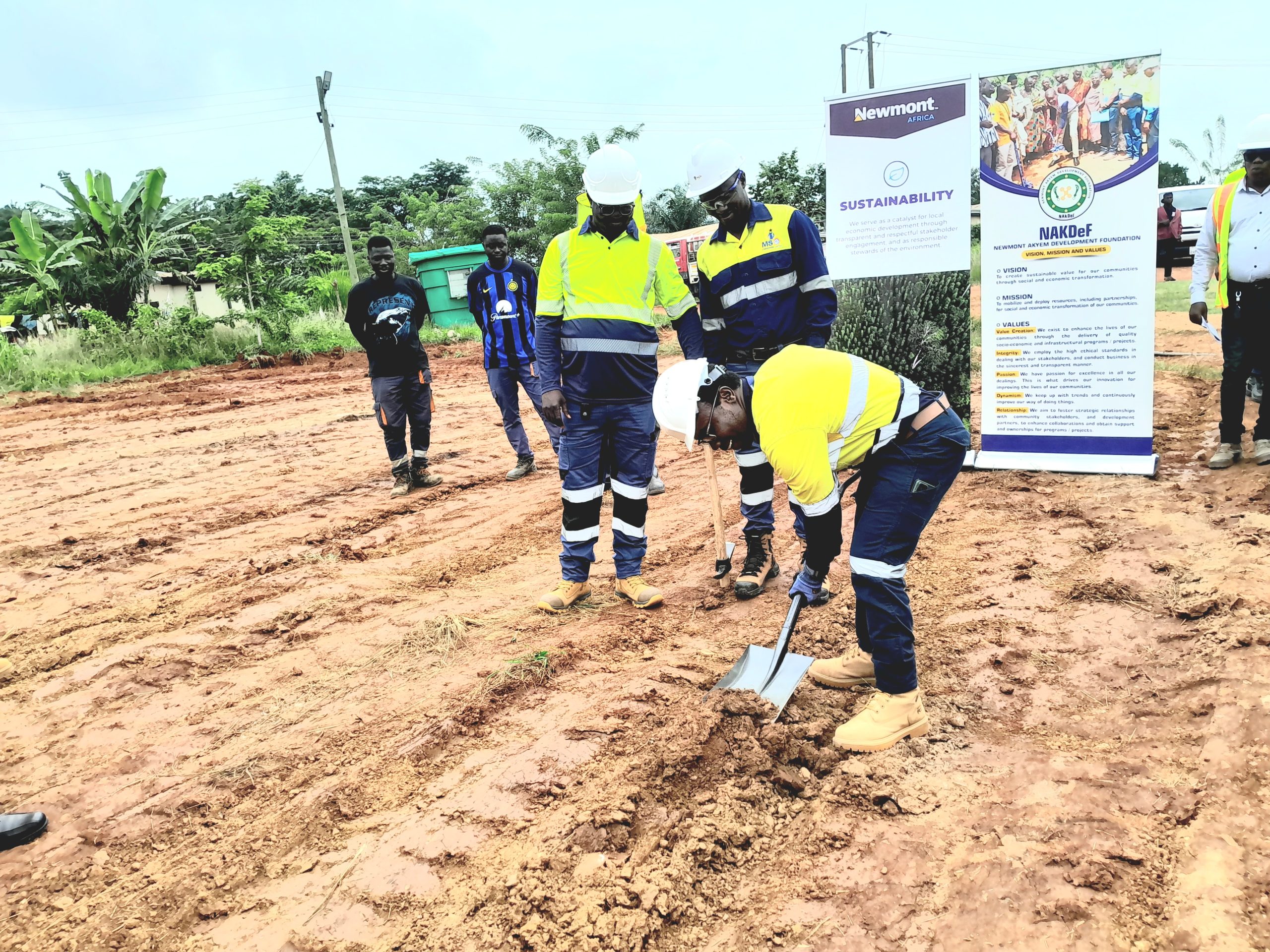 Newmont breaks ground for new building for Akyem Vocational Institute ...