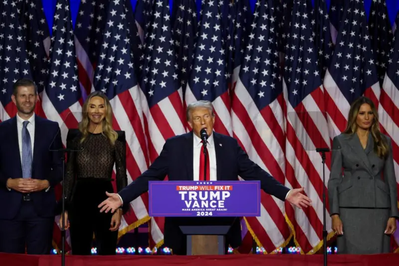 Donald Trump declares victory as he addresses jubilant supporters