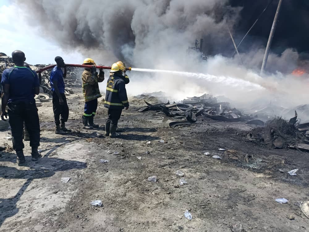 Fire guts equipment at Yota Energy Company Limited at Shai Hills ...