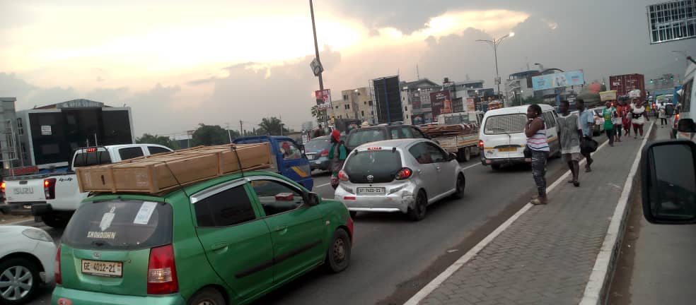 Heavy traffic hits Accra –Tema Motorway  