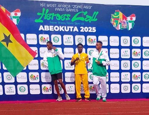 Konongo Odumase SHS para-athlete sweeps three medals for Ghana in Nigeria 