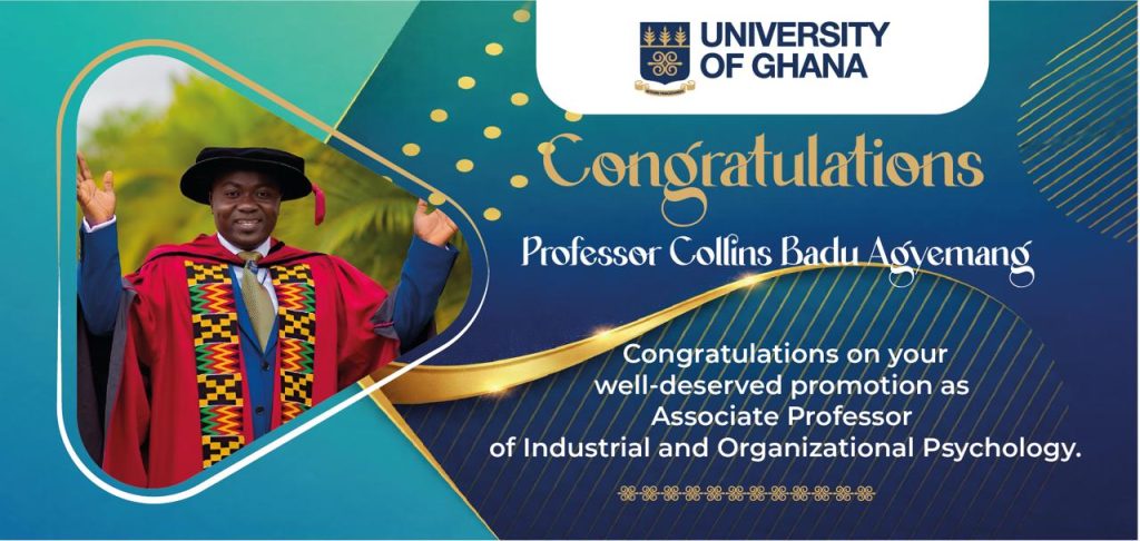 Prof Collins UG elevates Dr. Collins Agyemang to Associate Professor | Ghana News Agency