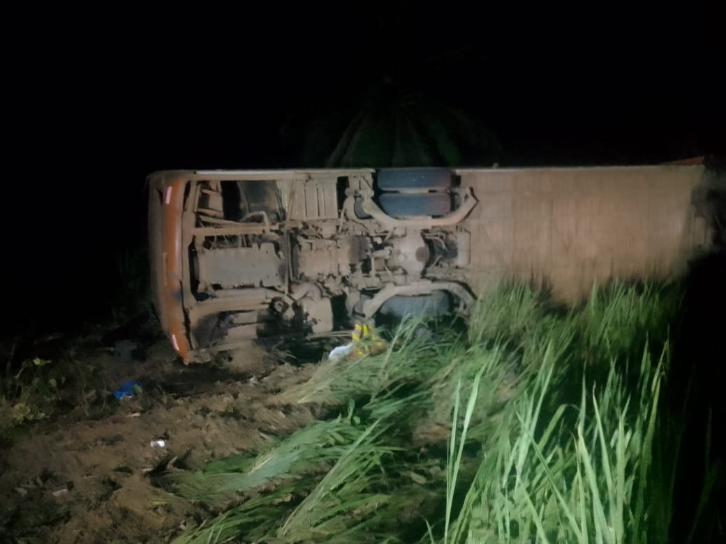 Two feared dead, several injured in Accra–Salaga bus crash in Oti Region