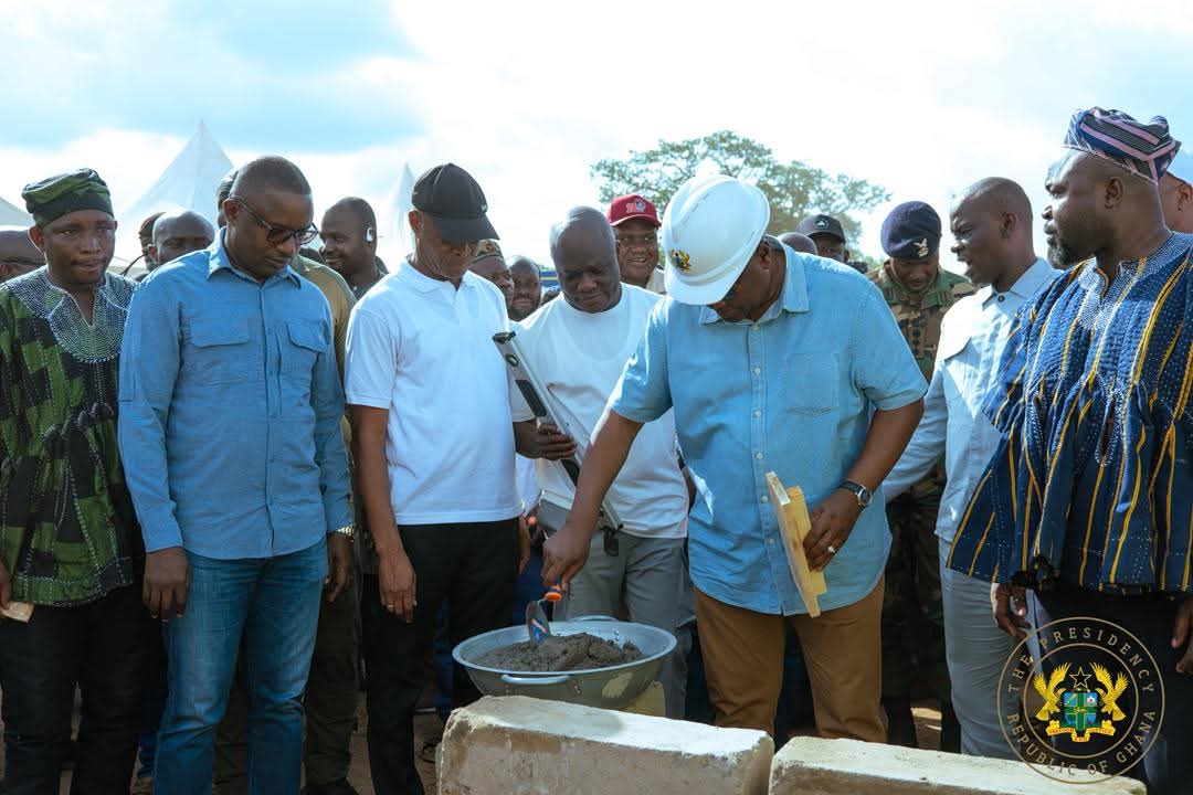Mahama cuts sod for construction of 24-Hour Economy Market in Bole