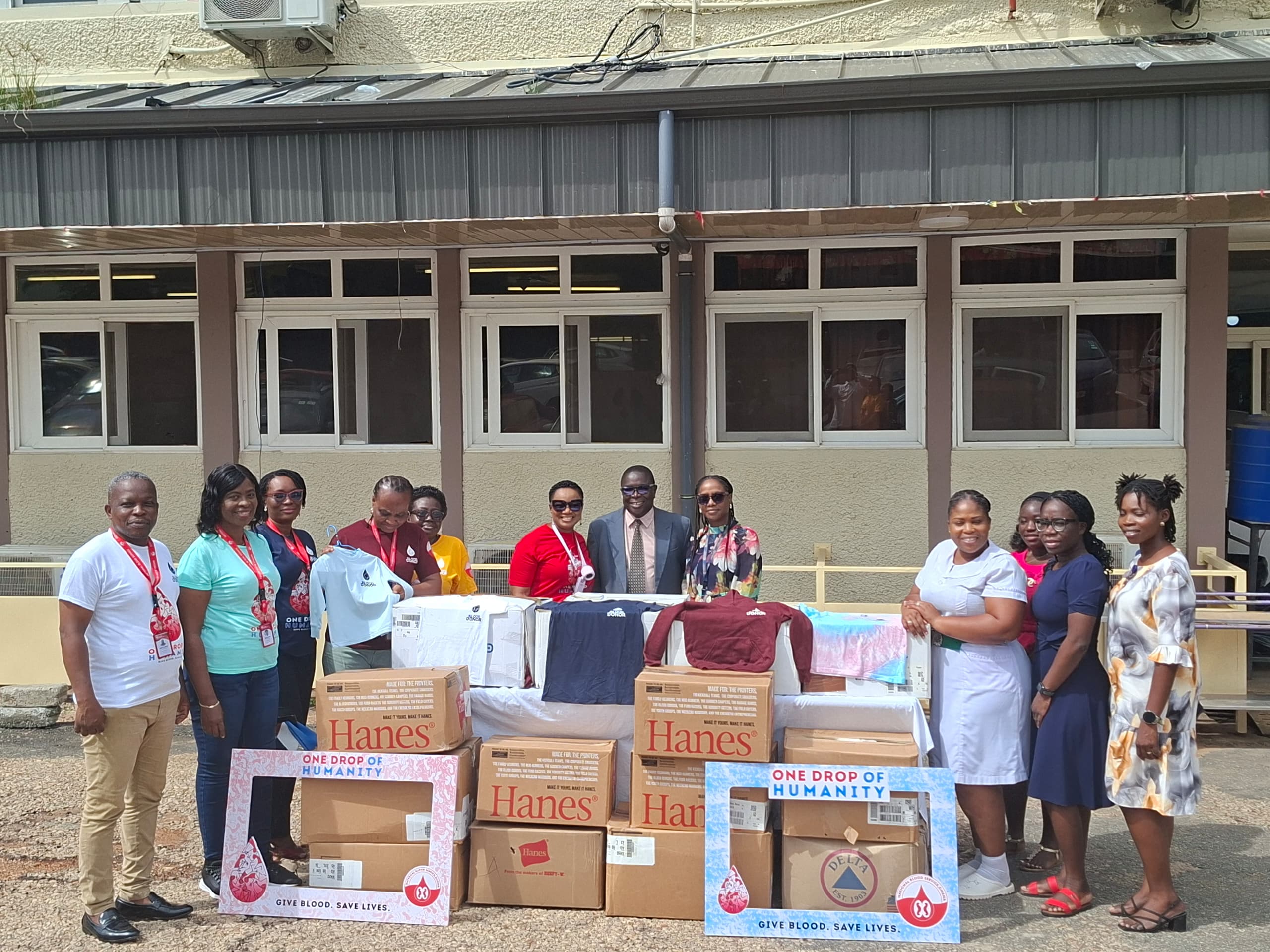 National Blood Service donates branded clothing to Korle-Bu Child Health Department