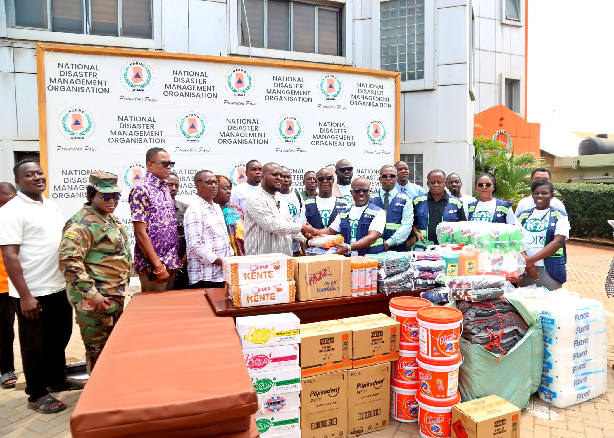 ADRA donates relief items valued at GHS 220, 000 to NaDMO for flood victims 